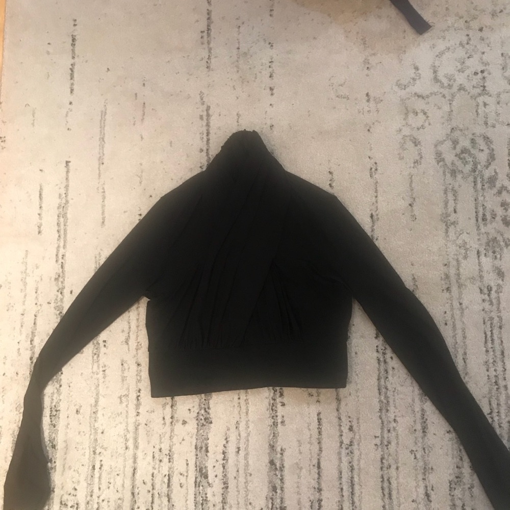 BARDOT long sleeve mesh crop